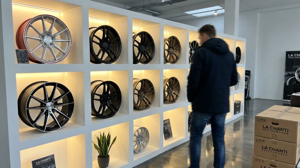 La Chanti Performance Felgen Ausstellung im Showroom von Exclusive Carparts Berlin